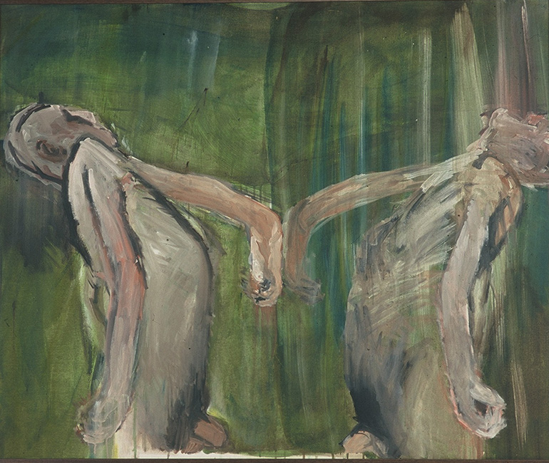 Push-Me-Pull-You---Arcylic-on-Canvas-with-brown-wooden-frame-3.5ft-x-3ft-Jan-March-2003