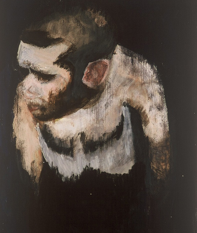 Self-Portrait-4--Acrylic-on-small-hardboard-Jan-2001