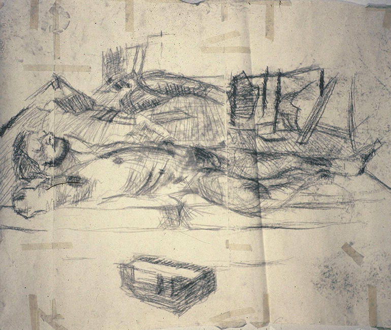 1st-year-degree-drawing-2---charcoal-on-paper-Autumn-1994