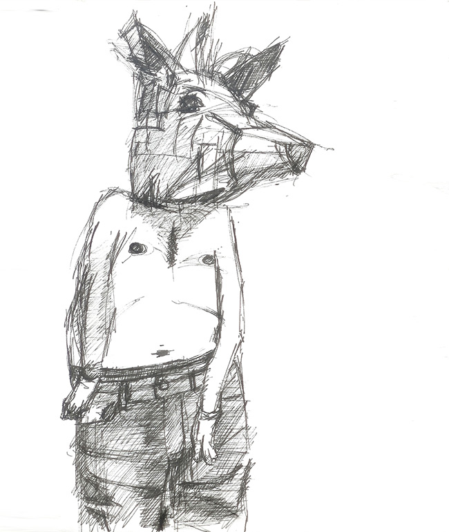 After-The-Hunt-Pen-&-Ink-drawing-from-A5-sketchbook.--October-2008