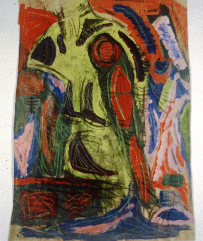 Foundation-Course---Life-drawing-with-added-mixed-media-on-A1-paper-Nov-1993