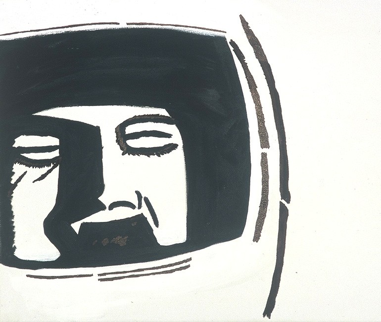 Space-Man-2003---drawing-in-permanent-marker-on-small-canvas