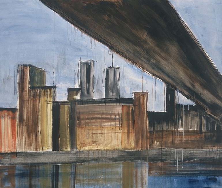World-Trade-Center---Mixed-media-on-canvas-August-2003-7ft-x-5.5ft