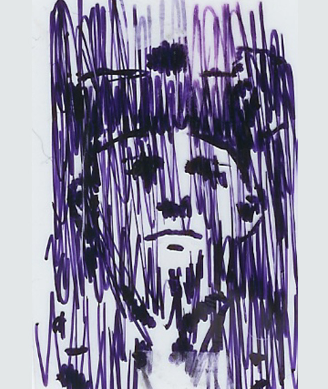 M.A.  7th small drawing on OHP paper.  Jan Feb 2005