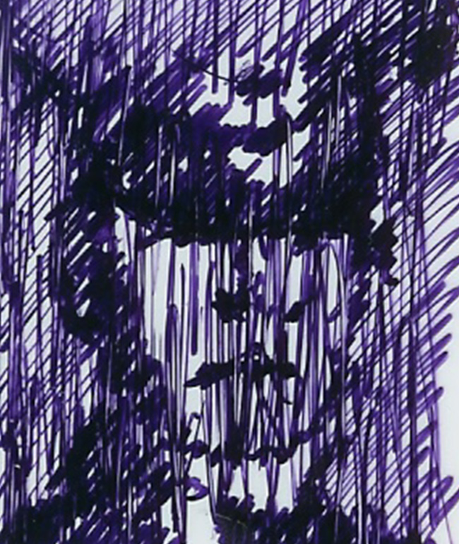 M.A.  8th small drawing on OHP paper.  Jan Feb 2005